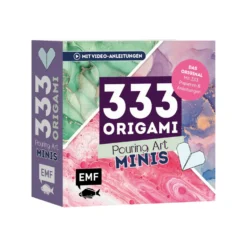 333 Origami Minis – Pouring Art – Dein dekorativer Wendeblock zum kreativen Falten & Notieren