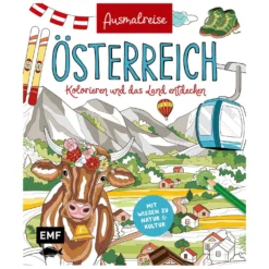 Ausmalreise Österreich – Kolorieren und das Land entdecken