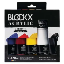 BLOCKX ACRYLIC ARTIST Acrylfarben-Set, Primärfarben
