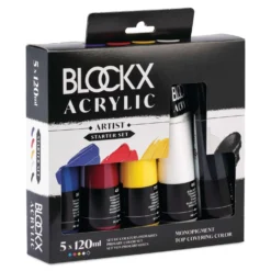 BLOCKX ACRYLIC ARTIST Acrylfarben-Set, Primärfarben