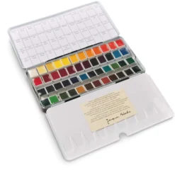 BLOCKX Künstler-Aquarellkasten mit halben Näpfchen