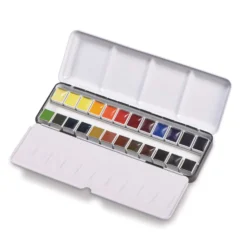 BLOCKX Künstler-Aquarellkasten mit halben Näpfchen