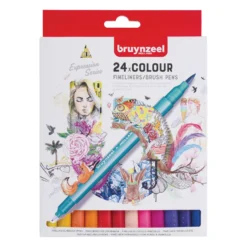 Bruynzeel Creatives Fineliner Brush Pen Sets im Feinkarton-Etui