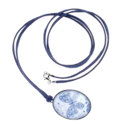 Cabochon Anhänger oval, silberfarben