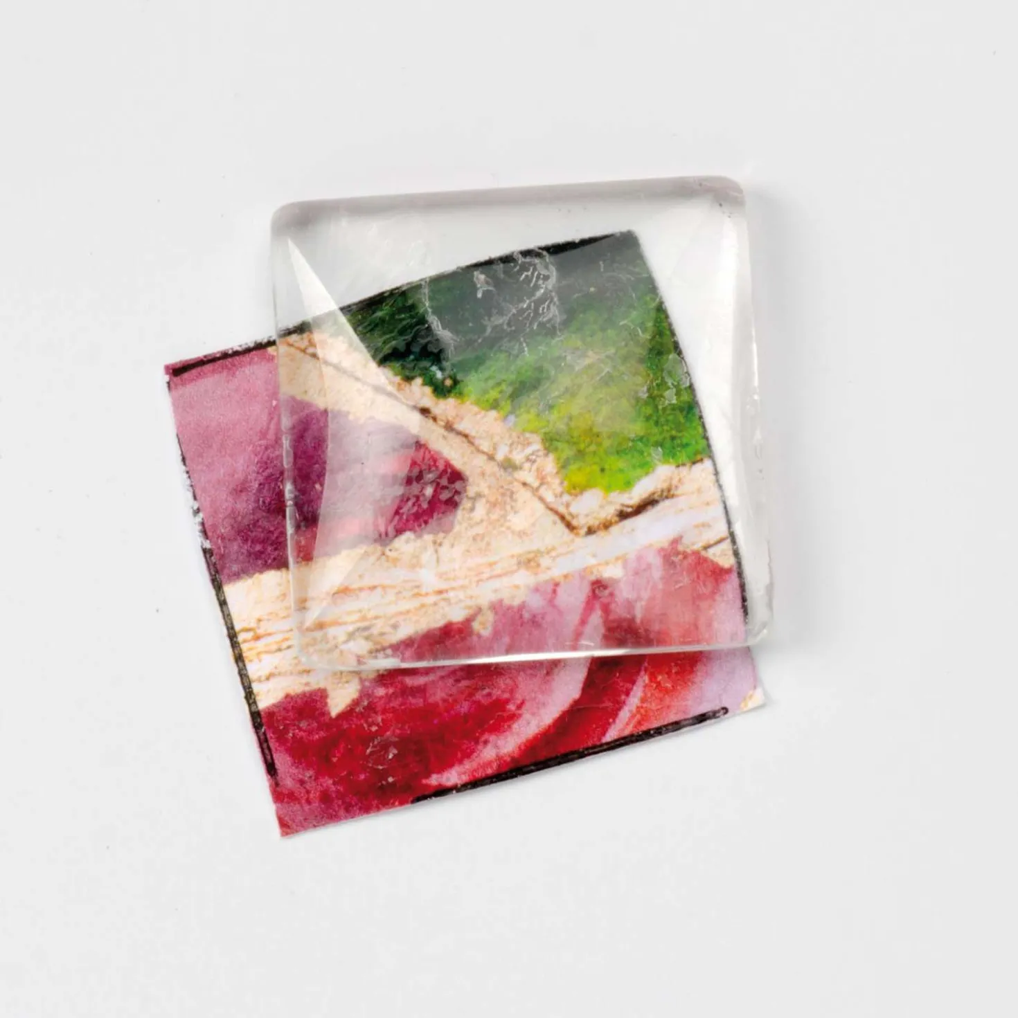 Cabochon Ohrhänger rund, silberfarben