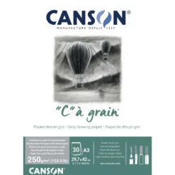 CANSON® „C“ à grain Zeichenpapier, Grau-meliert