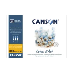 CANSON® Coton d’Art Aquarellblock Feinkorn, rundum geleimt