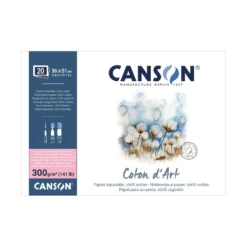 CANSON® Coton d’Art Aquarellblock Satiniert, rundum geleimt