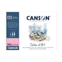 CANSON® Coton d’Art Aquarellblock Satiniert, rundum geleimt