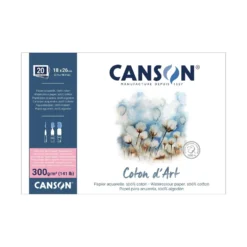 CANSON® Coton d’Art Aquarellblock Satiniert, rundum geleimt