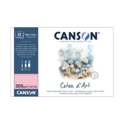 CANSON® Coton d’Art Aquarellblock Satiniert, einseitig geleimt