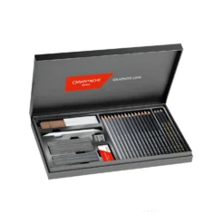 CARAN d’ACHE® Holzkoffer 15 Härtegrade GRAPHITE LINE, Black Edition