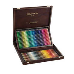 CARAN D'ACHE® SUPRACOLOR® Soft Aquarelle, Holzkoffer mit 80 Stiften