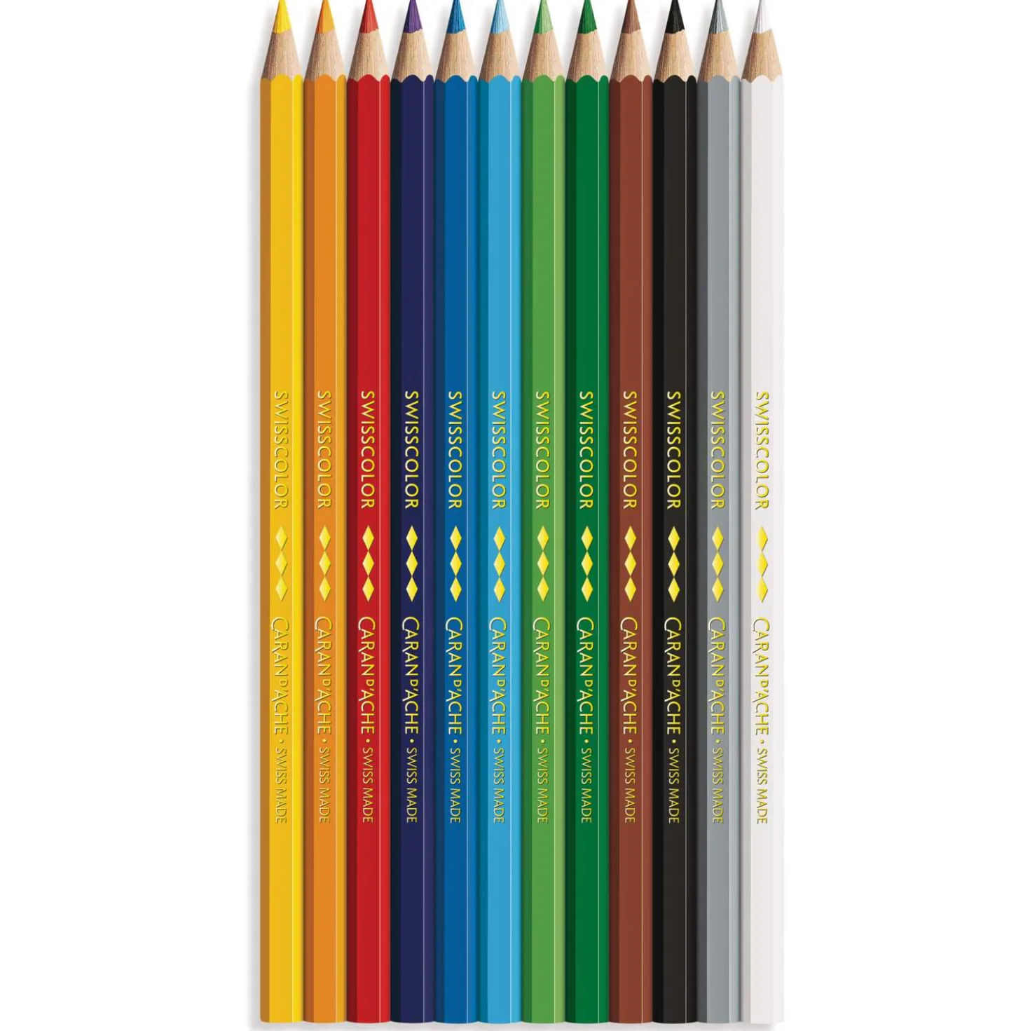 CARAN D'ACHE® Swisscolor im Karton-Etui, wasserfeste Farbstifte