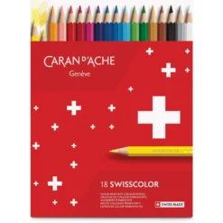 CARAN D'ACHE® Swisscolor im Karton-Etui, wasserfeste Farbstifte