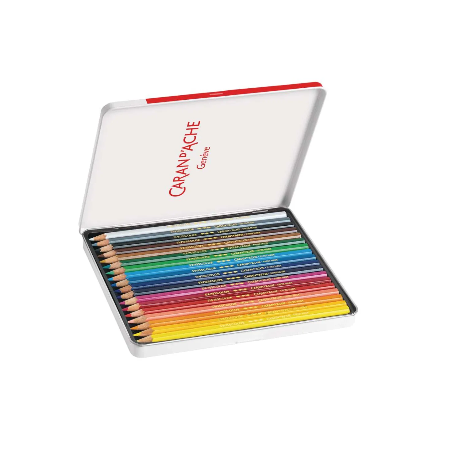 CARAN D'ACHE® Swisscolor wasserfeste Farbstifte, Metall-Etuis