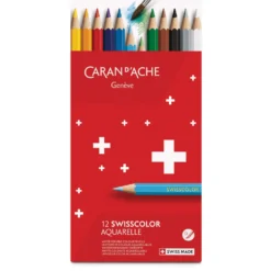 CARAN D'ACHE® Swisscolor wasservermalbare Farbstifte, Karton-Etuis