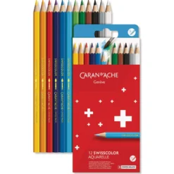 CARAN D'ACHE® Swisscolor wasservermalbare Farbstifte, Karton-Etuis