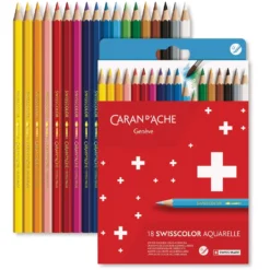 CARAN D'ACHE® Swisscolor wasservermalbare Farbstifte, Karton-Etuis