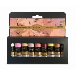 CHARVIN extrafeine Acrylfarbe, 9er-Sets