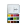CHARVIN extrafeine Aquarellfarbe, 12 x 1/2 Näpf., Metallkasten