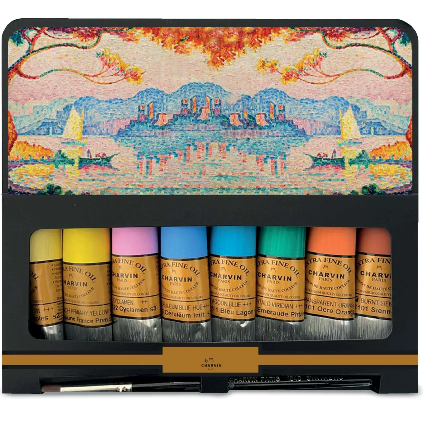 CHARVIN Extrafeine Ölfarbe Künstler-Sets, 9 x 20 ml