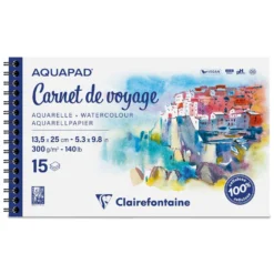 Clairefontaine AQUAPAD® Carnet de Voyage, spiralgebundenes Skizzenbuch