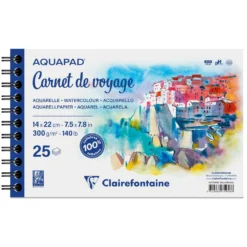Clairefontaine AQUAPAD® Carnet de Voyage, spiralgebundenes Skizzenbuch