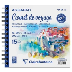 Clairefontaine AQUAPAD® Carnet de Voyage, spiralgebundenes Skizzenbuch