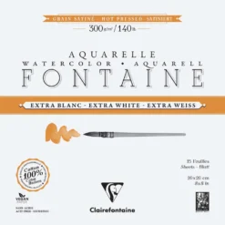 Clairefontaine Aquarellpapier FONTAINE Extra White, satiniert