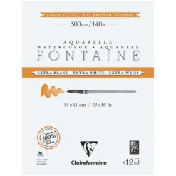 Clairefontaine Aquarellpapier FONTAINE Extra White, satiniert