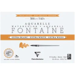 Clairefontaine Aquarellpapier FONTAINE Extra White, satiniert