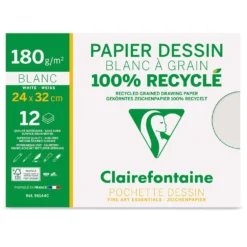 Clairefontaine "Dessin à Grain recyclé" gekörntes, recyceltes Zeichenpapier
