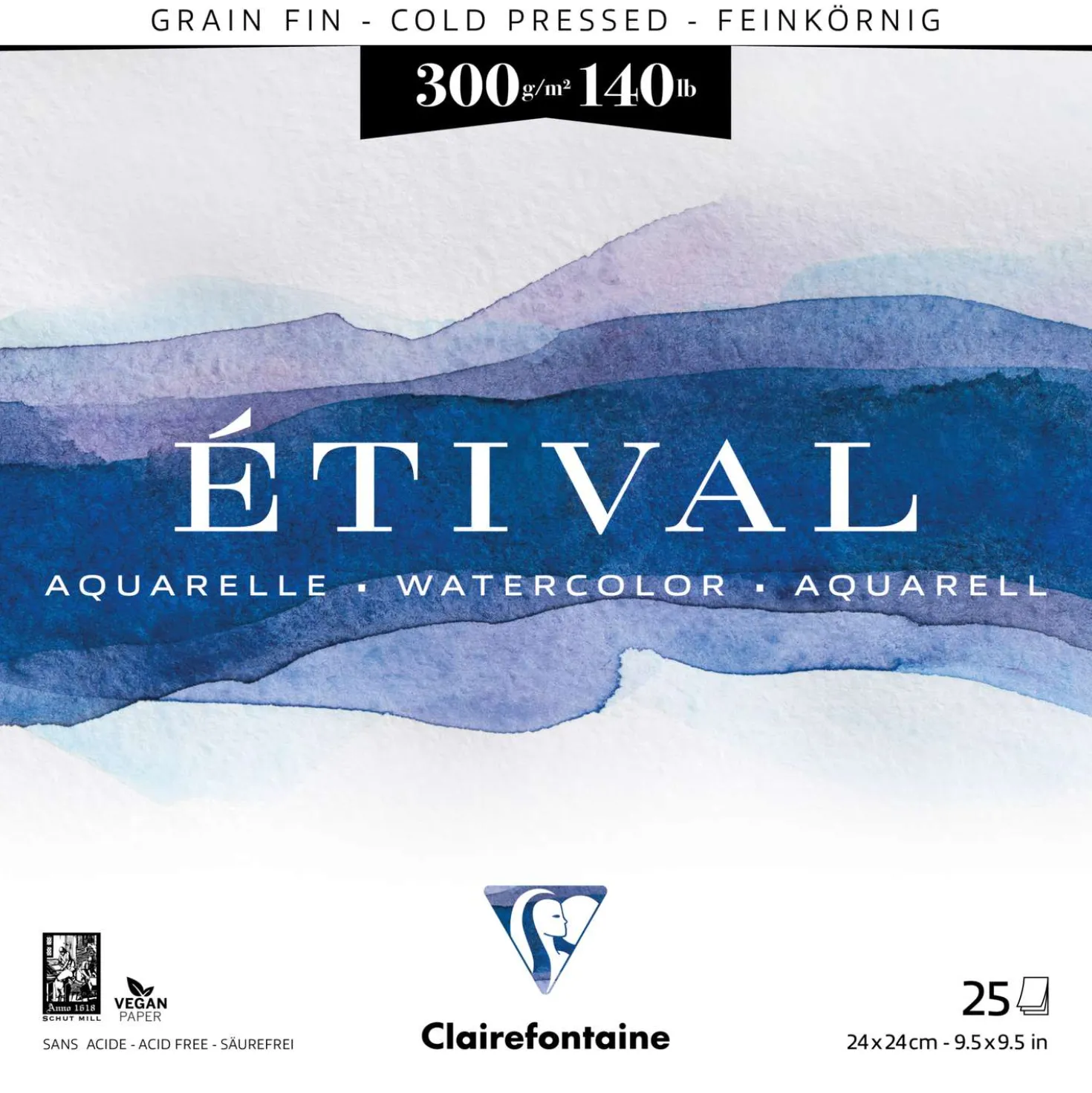 Clairefontaine ETIVAL Aquarellblock, Feinkorn