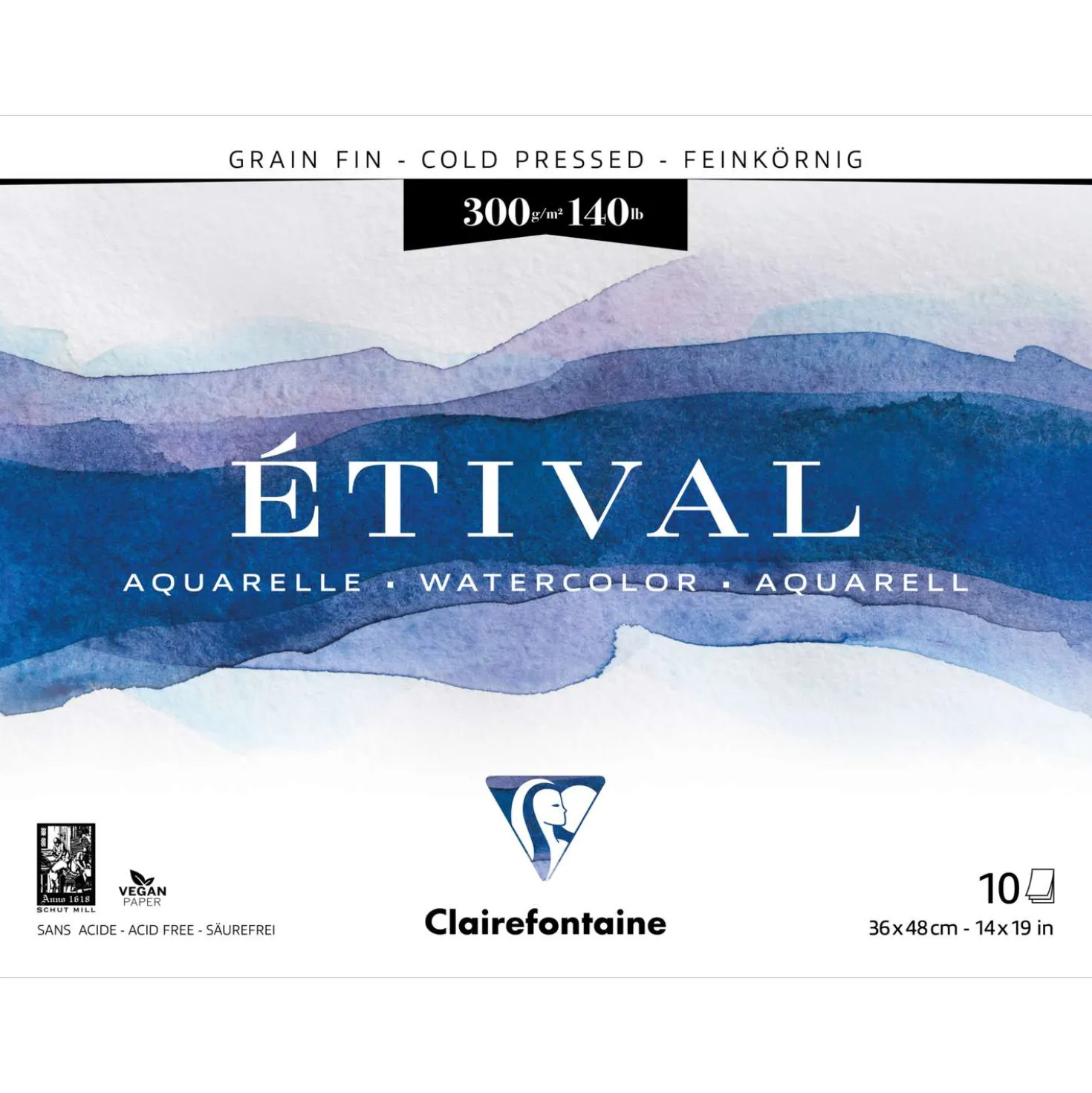 Clairefontaine ETIVAL Aquarellblock, Feinkorn