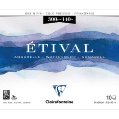 Clairefontaine ETIVAL Aquarellblock, Feinkorn