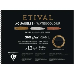 Clairefontaine ETIVAL Aquarellblock Noir
