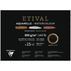 Clairefontaine ETIVAL Aquarellblock Noir