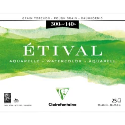 Clairefontaine ETIVAL Aquarellblock, Rau