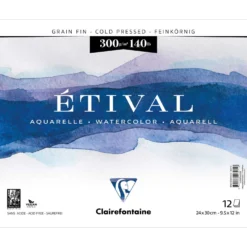 Clairefontaine ETIVAL Aquarell-Spiralblock, Feinkorn