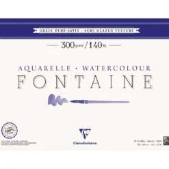 Clairefontaine FONTAINE Aquarellblock halbsatiniert