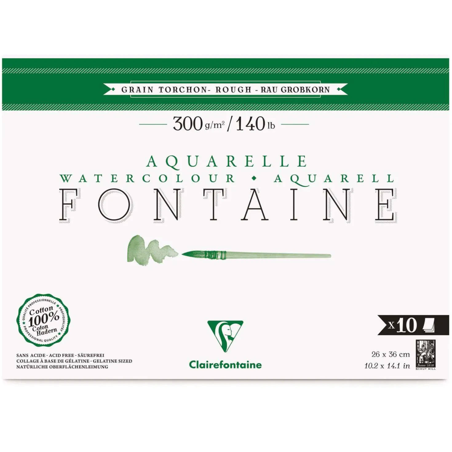 Clairefontaine FONTAINE Aquarellpapier Grobkorn