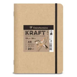 Clairefontaine Kraftpapier Natur, geheftetes Skizzenbuch