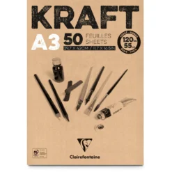 Clairefontaine Kraftpapier-Block, 120 g/qm
