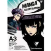 Clairefontaine Manga Illustration Zeichenblock, 250 g/qm, 20 Blatt