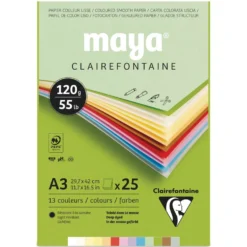 Clairefontaine MAYA farbiger Fotokarton-Block