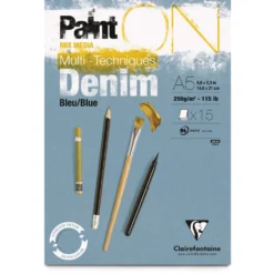 Clairefontaine Paint ON, denim/blau-grau