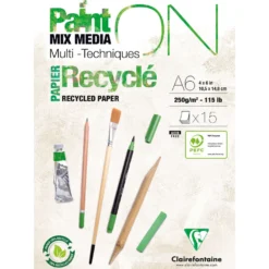 Clairefontaine Paint ON Mixed Media, Recyclingpapier