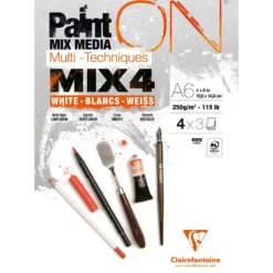 Clairefontaine Paint ON Mix Media MIX4 Block, 12 Blatt