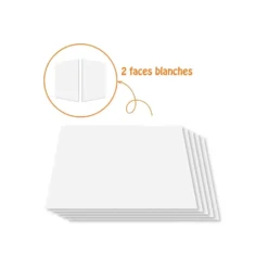 Cléopâtre Kartonbogen 5er-Packung, weiß, 1005 g/qm